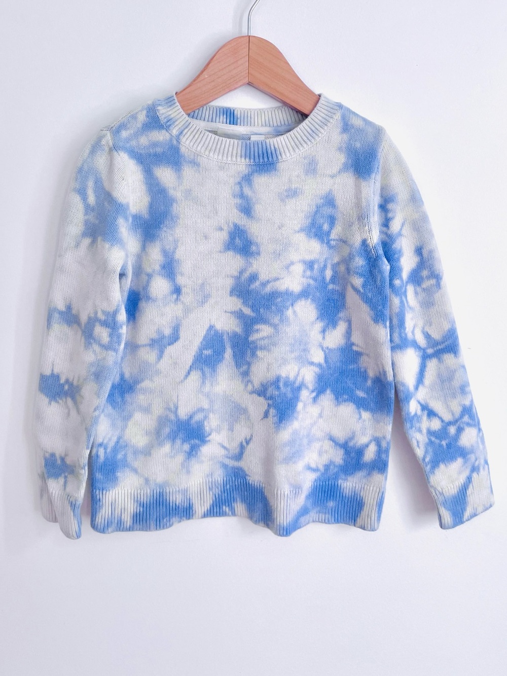 $8 💥Gap Cotton Knit Tie-Dyed Look Pullover Sweater, Mock Neck, Long Sleeves